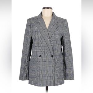 Gray plaid blazer